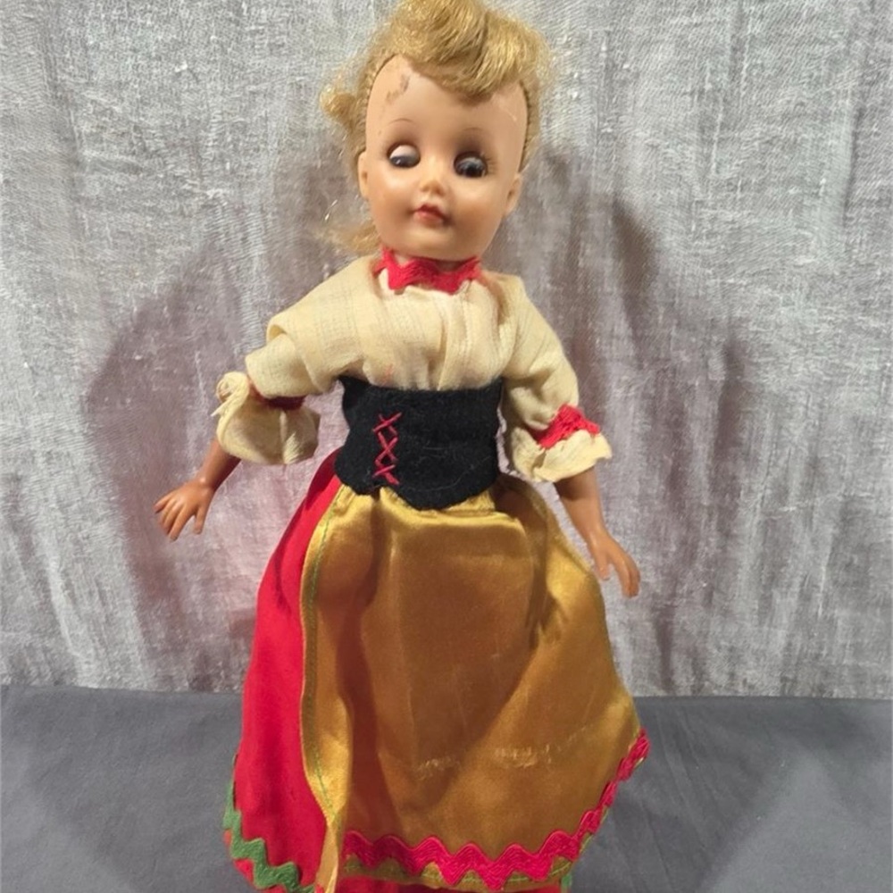 Vintage Doll with Colorful Dress